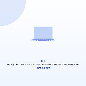 Dell Inspiron 15 3530 Intel Core i7 1355U 16GB RAM 512GB SSD 15.6 Inch FHD Laptop