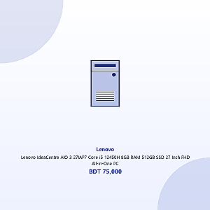 Lenovo IdeaCentre AIO 3 27IAP7 Core i5 12450H 8GB RAM 512GB SSD 27 Inch FHD All-in-One PC
