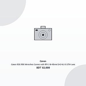 Canon EOS R50 Mirrorless Camera with RF-S 18-45mm f/4.5-6.3 IS STM Lens