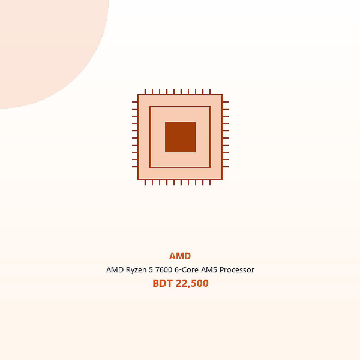 AMD Ryzen 5 7600 6-Core AM5 Processor