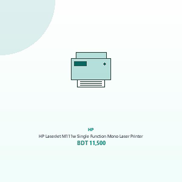 HP LaserJet M111w Single Function Mono Laser Printer