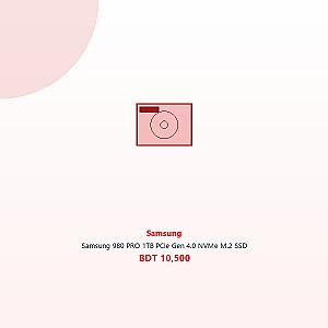 Samsung 980 PRO 1TB PCIe Gen 4.0 NVMe M.2 SSD