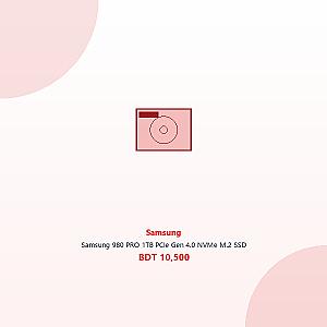 Samsung 980 PRO 1TB PCIe Gen 4.0 NVMe M.2 SSD